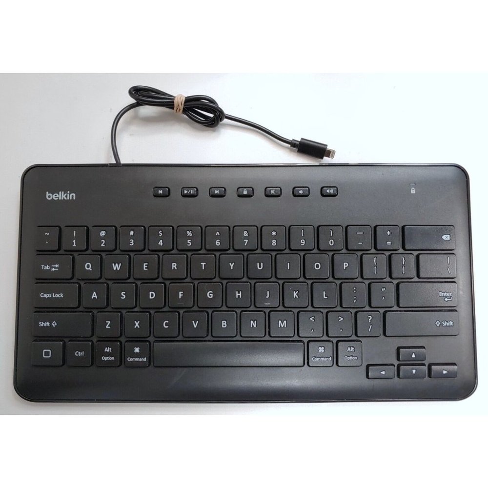 Belkin Wired Keyboard Apple iPad iPhone w/ Lightning Connector - B2B124